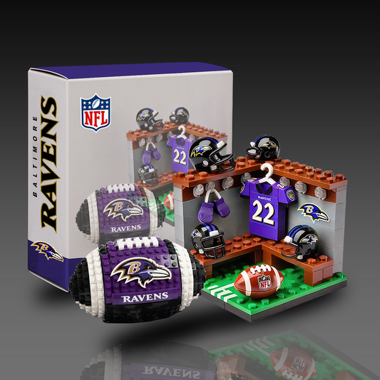BR x NFL Team Ball & Changing Room Building Block Football Set DDT CTND