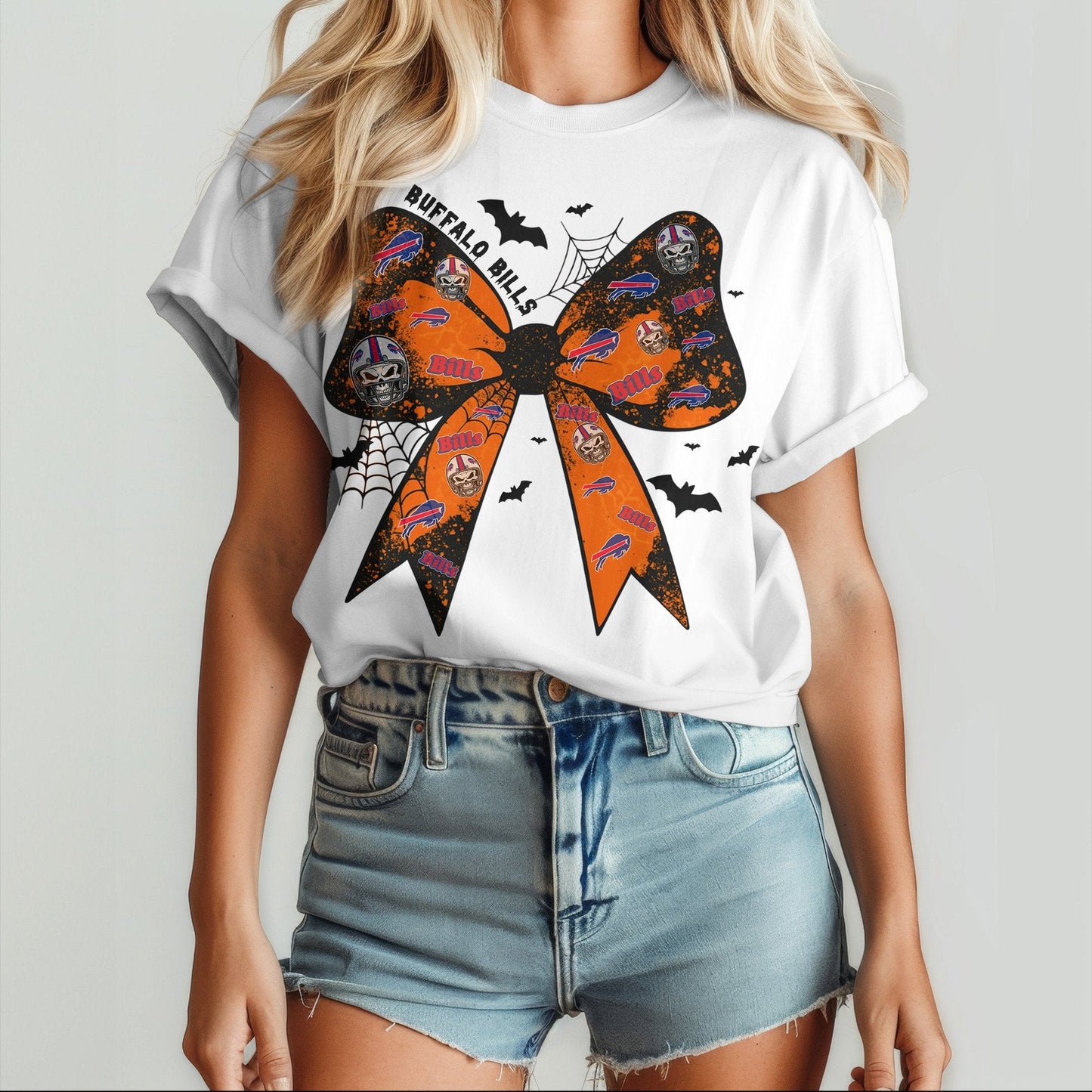 BUF x NFL Halloween Bow 3D Shirt 0409 DatND DVT