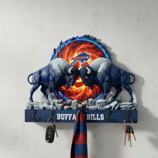 BUF X NFL Originality Verification Football Team Wall Key Holder NAK THUONGNH
