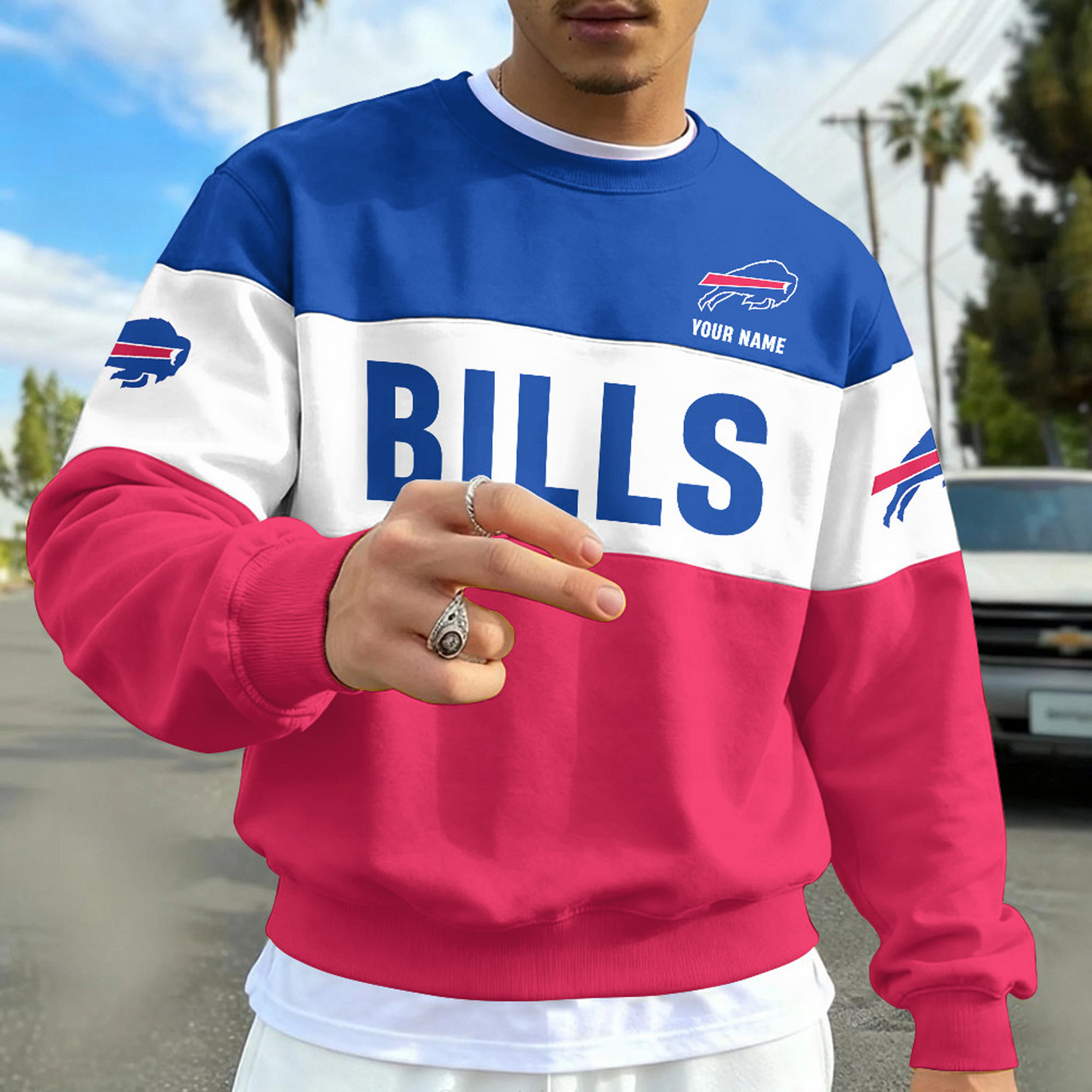 BUF X NFL Special NFL Long Sleeve Sweatshirt Custom Name Gift NAK NHT