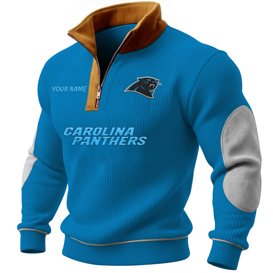 CAR x NFL PREMIUM LONG ZIP POLO SHIRT DATND TANTD