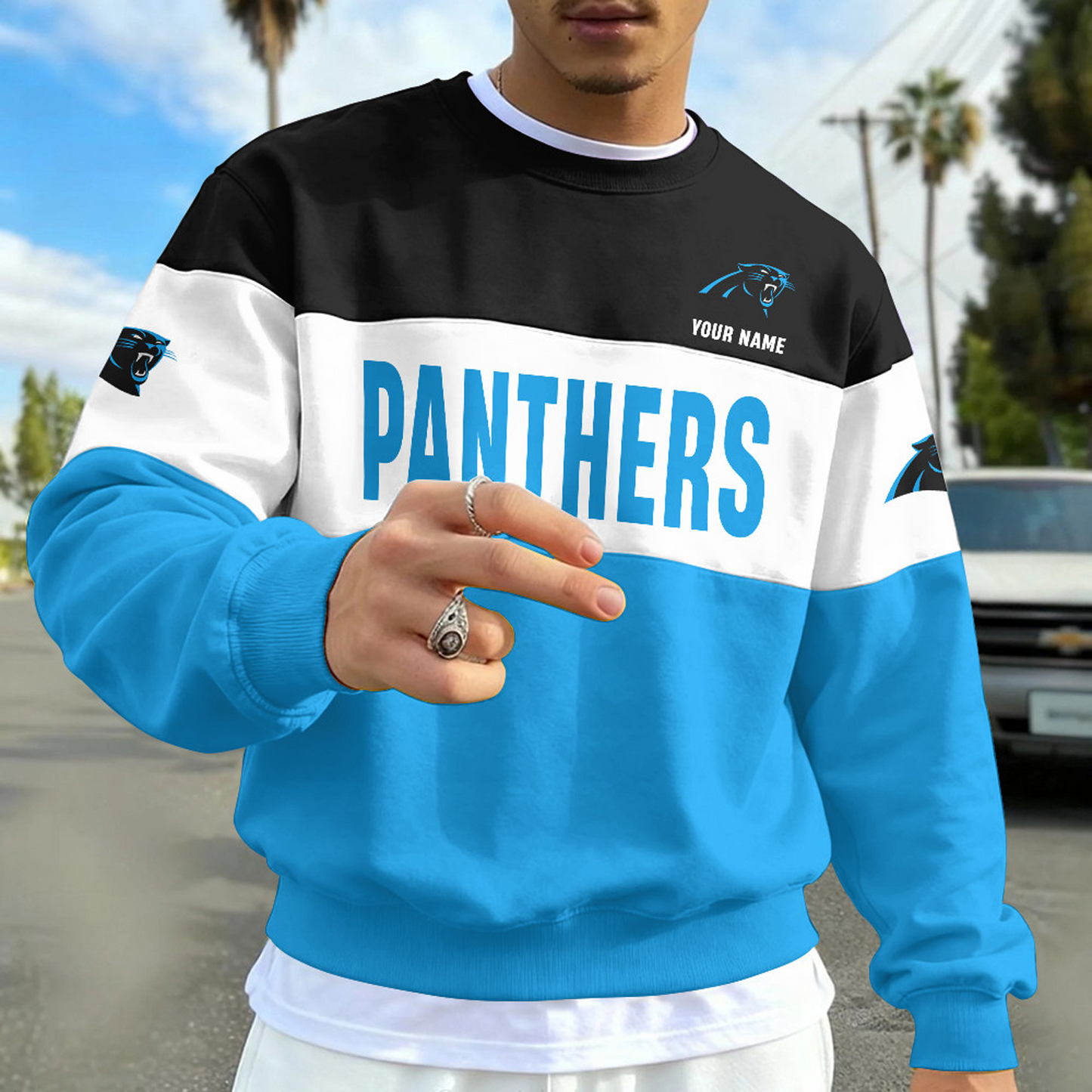 CAR X NFL Special NFL Long Sleeve Sweatshirt Custom Name Gift NAK NHT