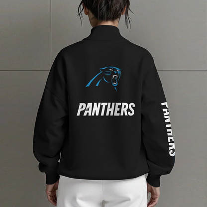 CAR X NFL Women Plain Color Zip Up Long Sleeve Sweatshirt NAK NHT