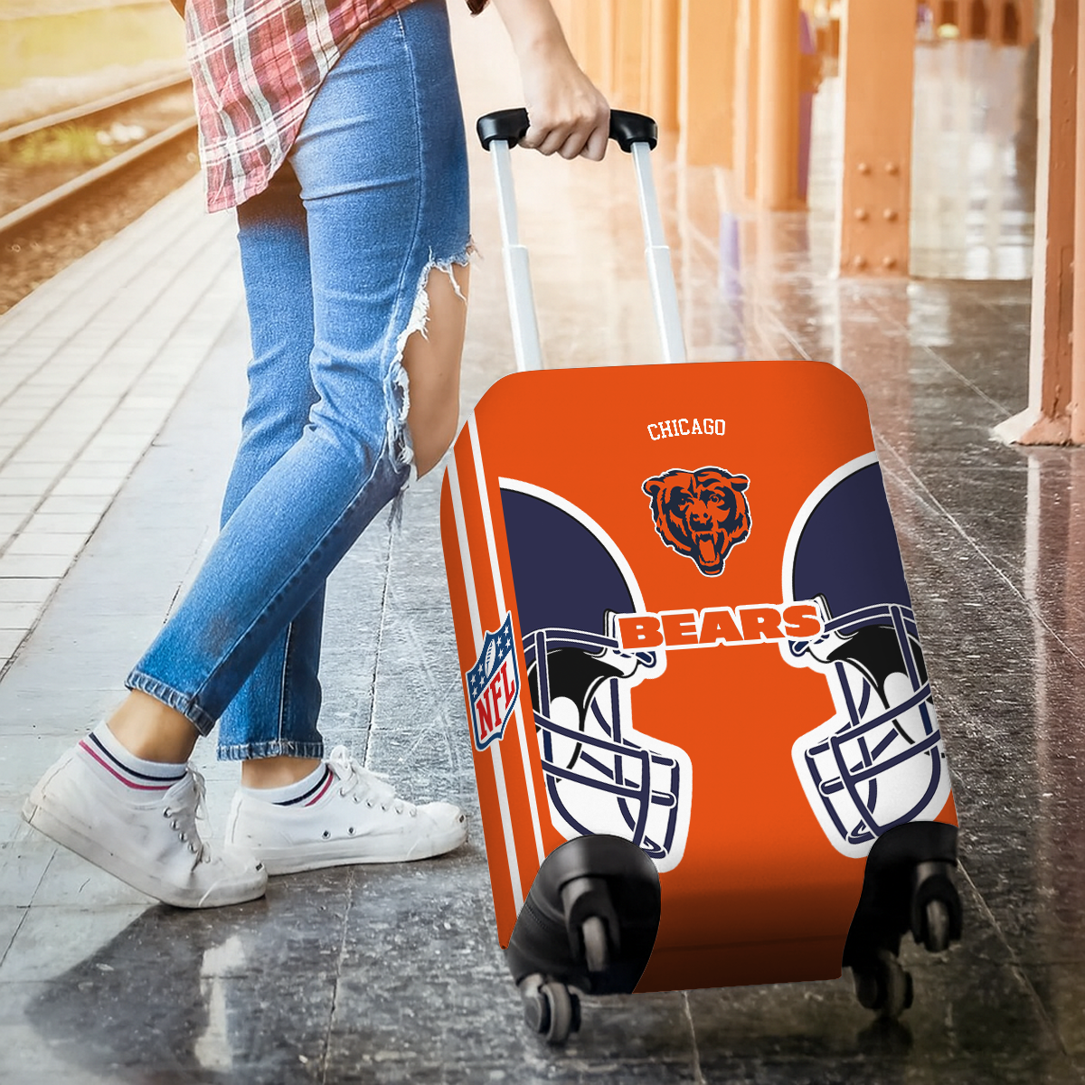 CHI NFL V2 Luggage Cover Suitcase Protector DDT NTL