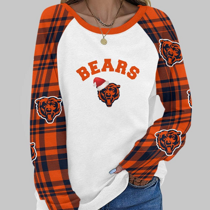 CHI Premium NFL Cozy Round Neck Raglan Sleeve Sweatshirt DDT CTND