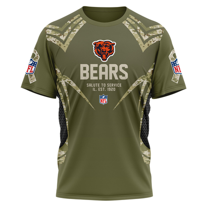 CHI Premium NFL Salute to Service Camo 3D Shirt DDT CTND
