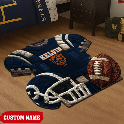 CHI X New NFL Cashmere Rug For Home Custom Gift Any Name NAK NHT
