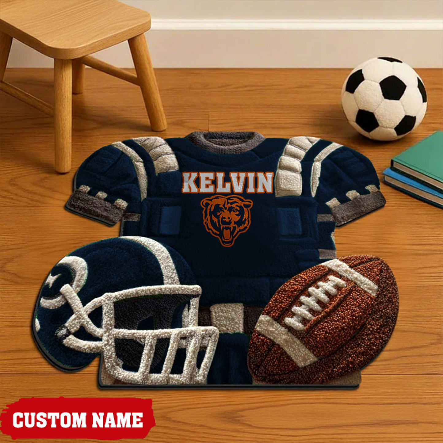 CHI X New NFL Cashmere Rug For Home Custom Gift Any Name NAK NHT