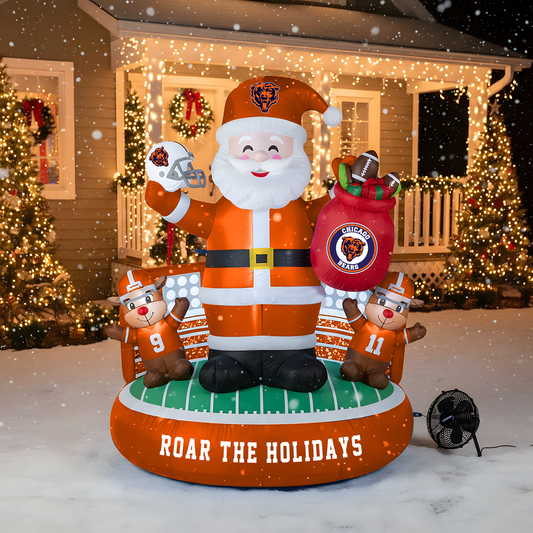 CHI X NFL Christmas Inflatable Team-Themed Santa & Reindeer NAK NHT