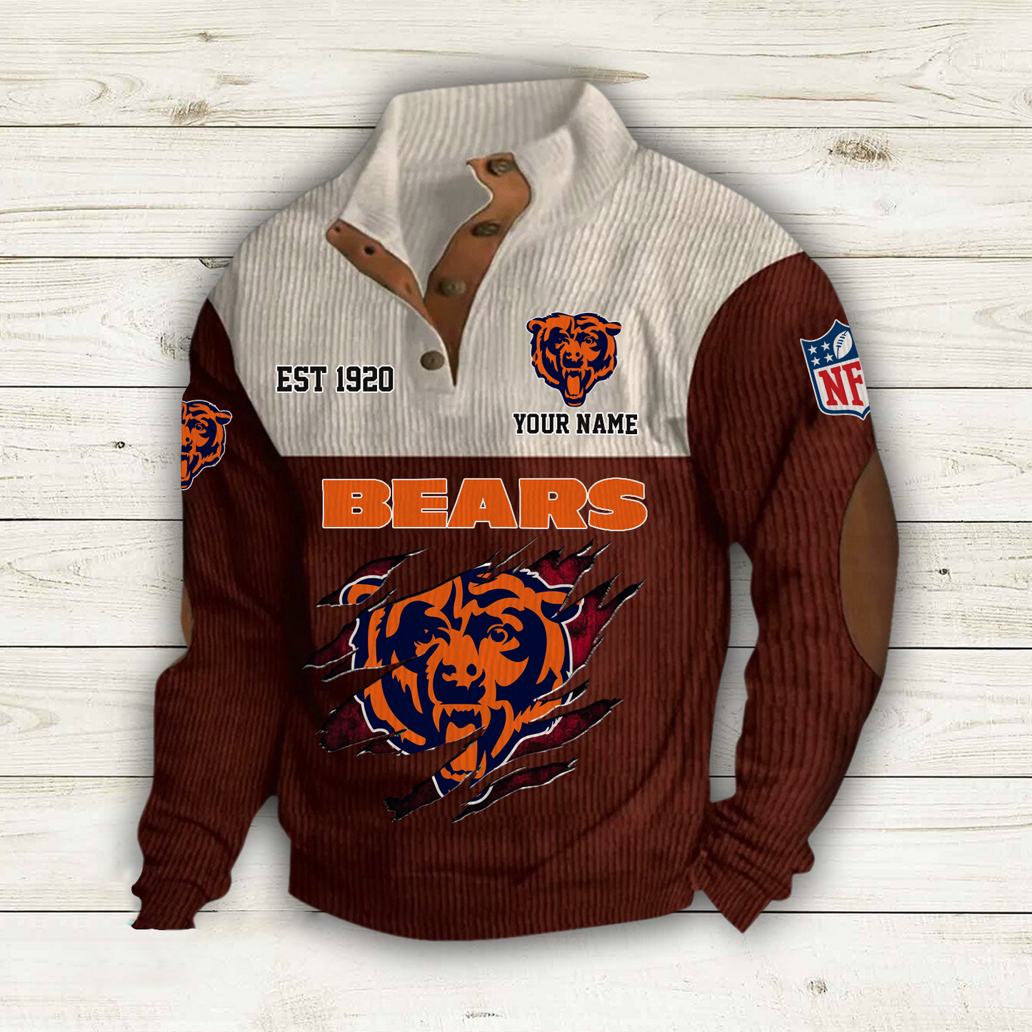CHI x NFL Custom Name Sport Sweatshirt DatND DVT