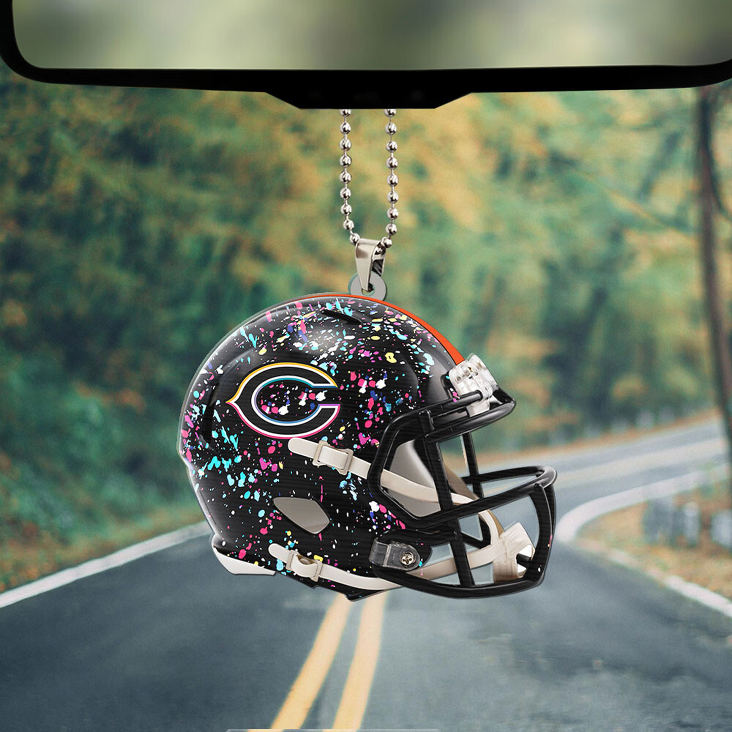 CHI x NFL Custom Shape 2-sided Car Ornament DATND TANTD