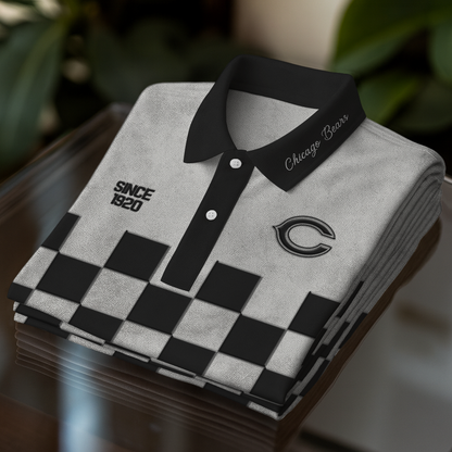 CHI x NFL Embossed Retro Polo Shirt DDT NTL