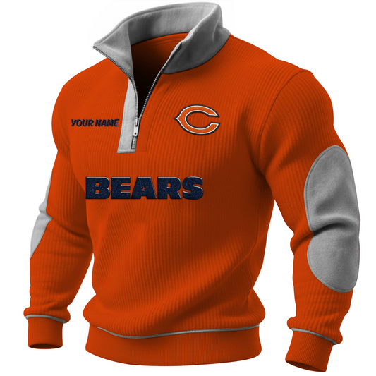 CHI x NFL PREMIUM LONG ZIP POLO SHIRT DATND TANTD