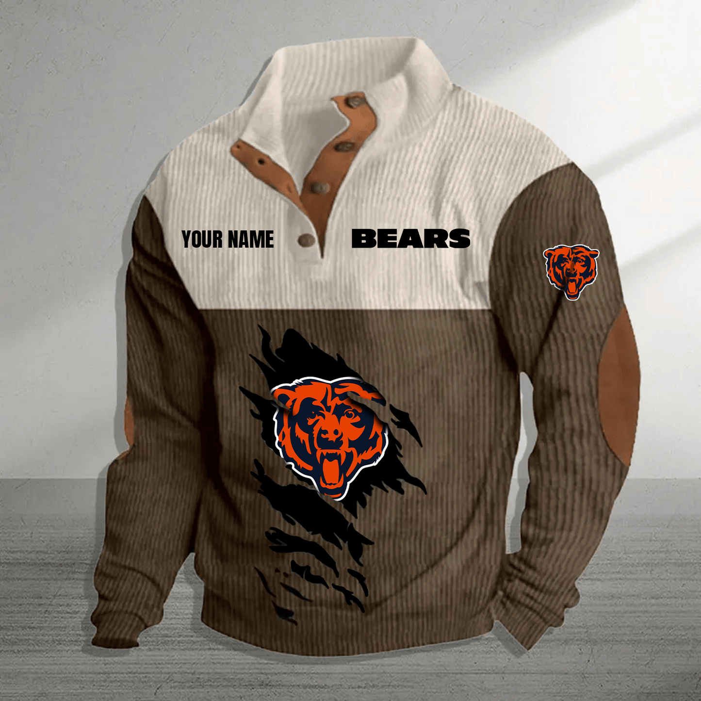 CHI x NFL Premium Personalized Game-Day Pullover DATND TANTD
