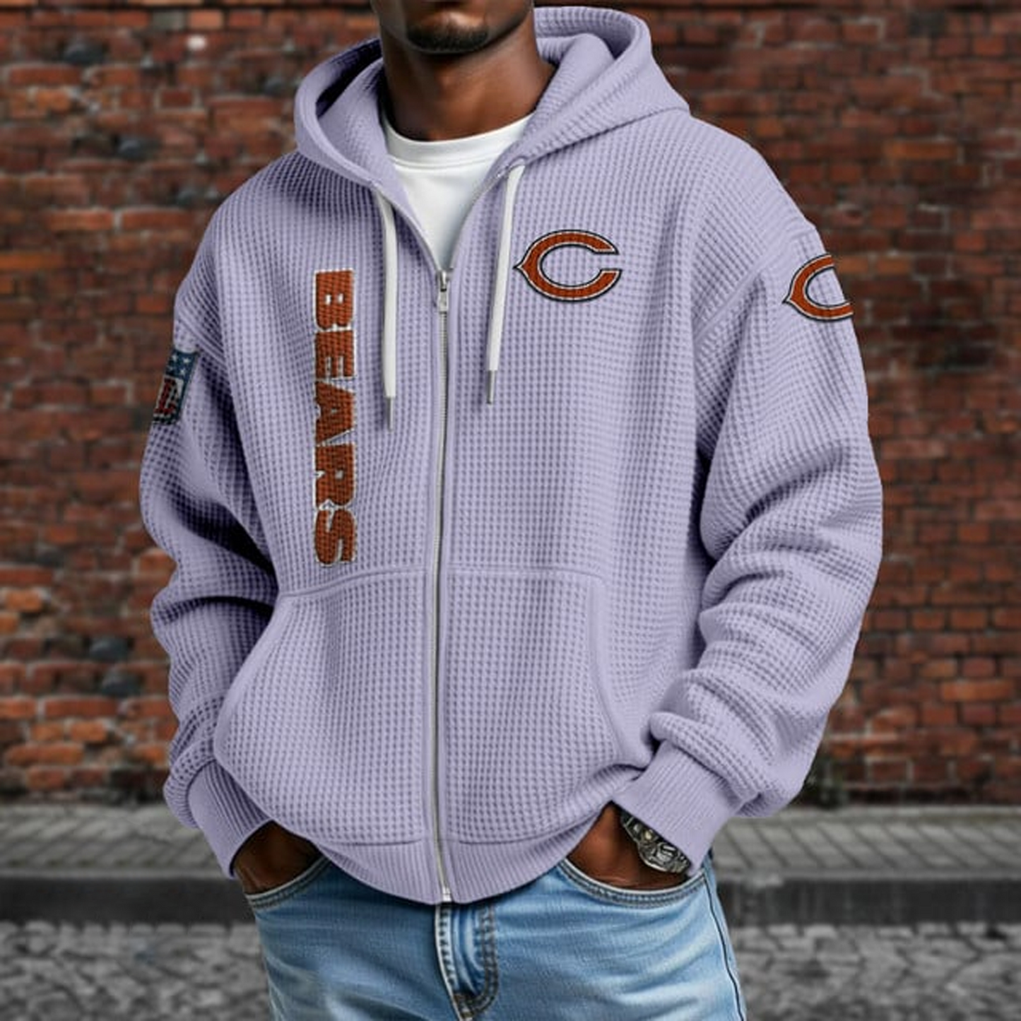 CHI X NFL Textured Lounge Zip-up Hoodie NAK NHT