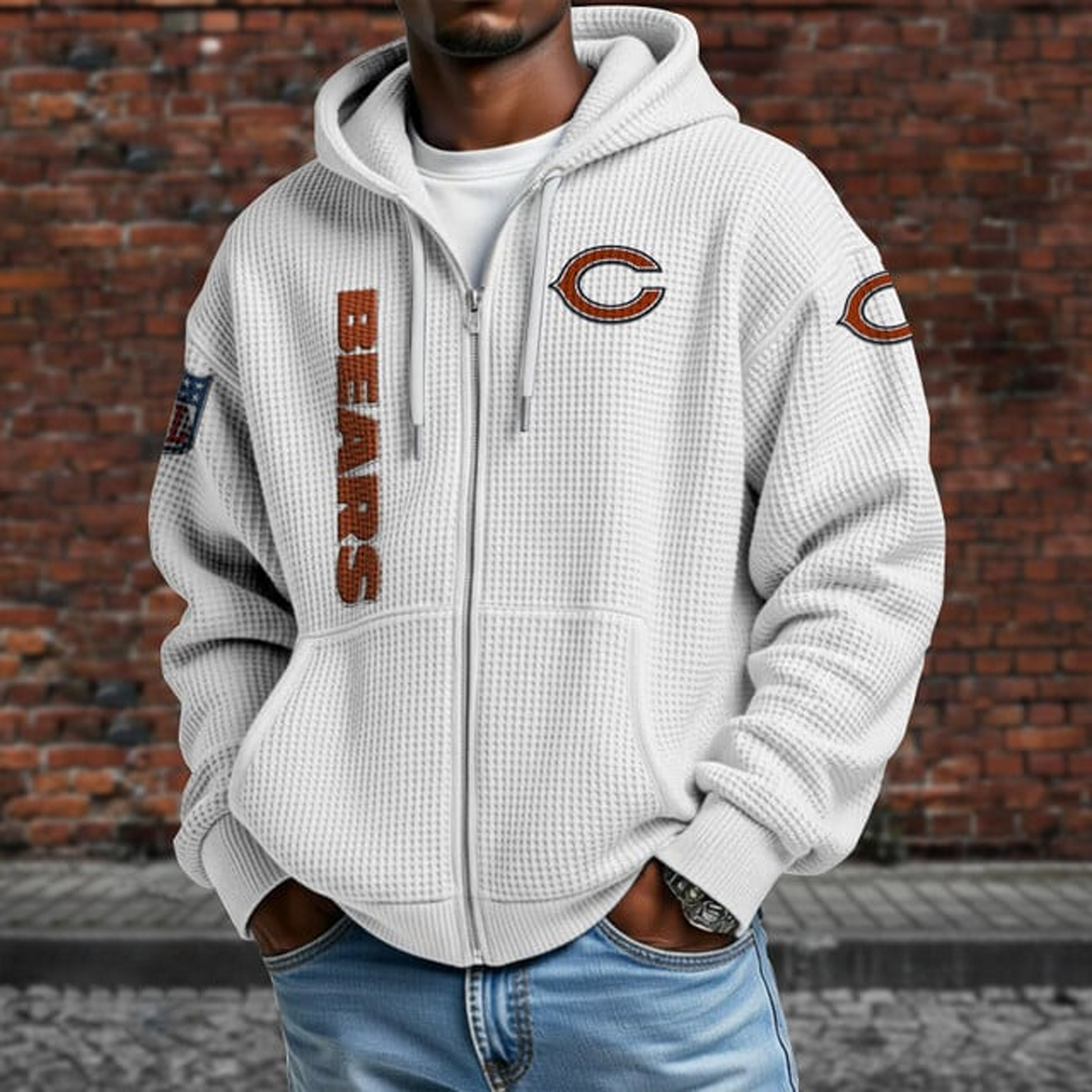 CHI X NFL Textured Lounge Zip-up Hoodie NAK NHT