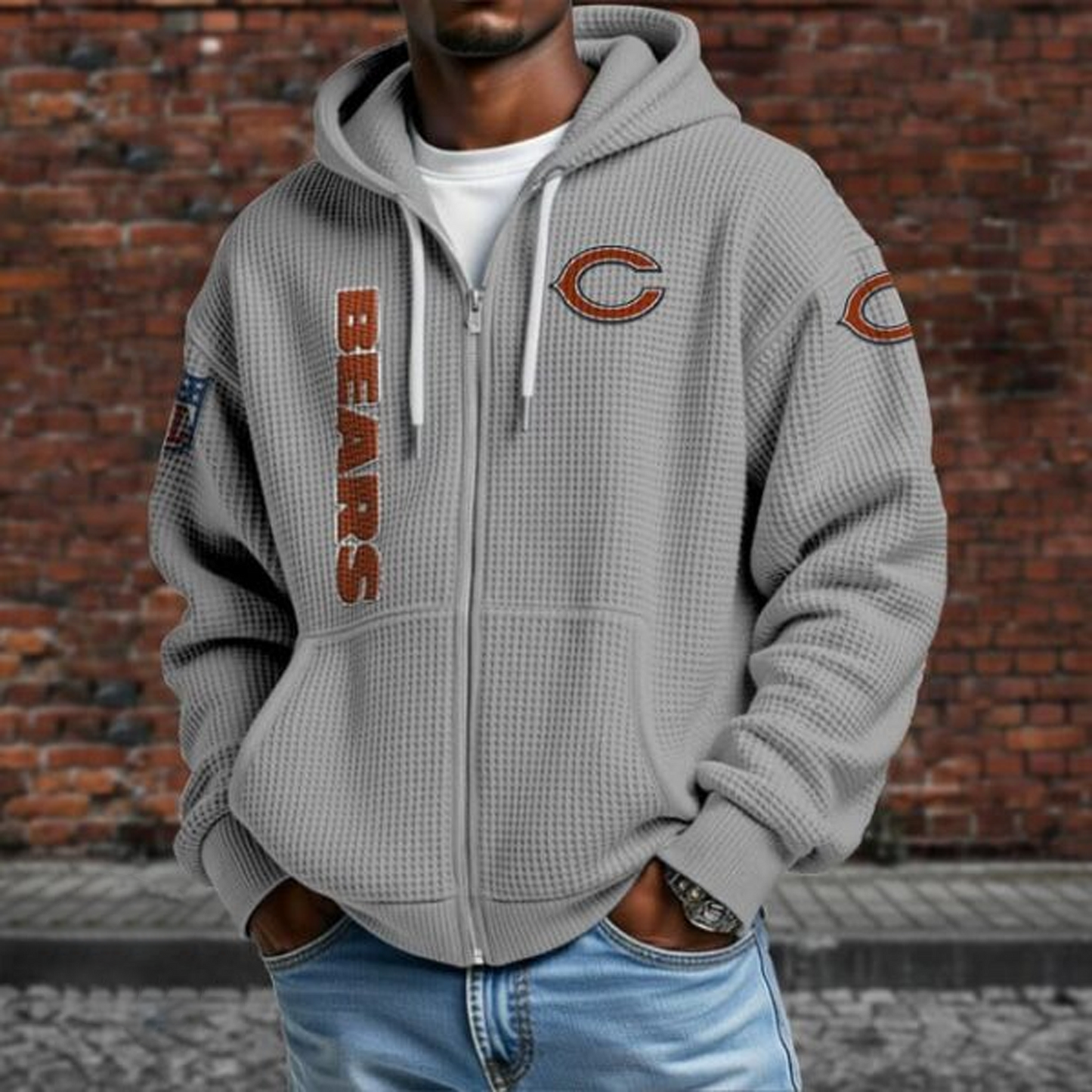 CHI X NFL Textured Lounge Zip-up Hoodie NAK NHT