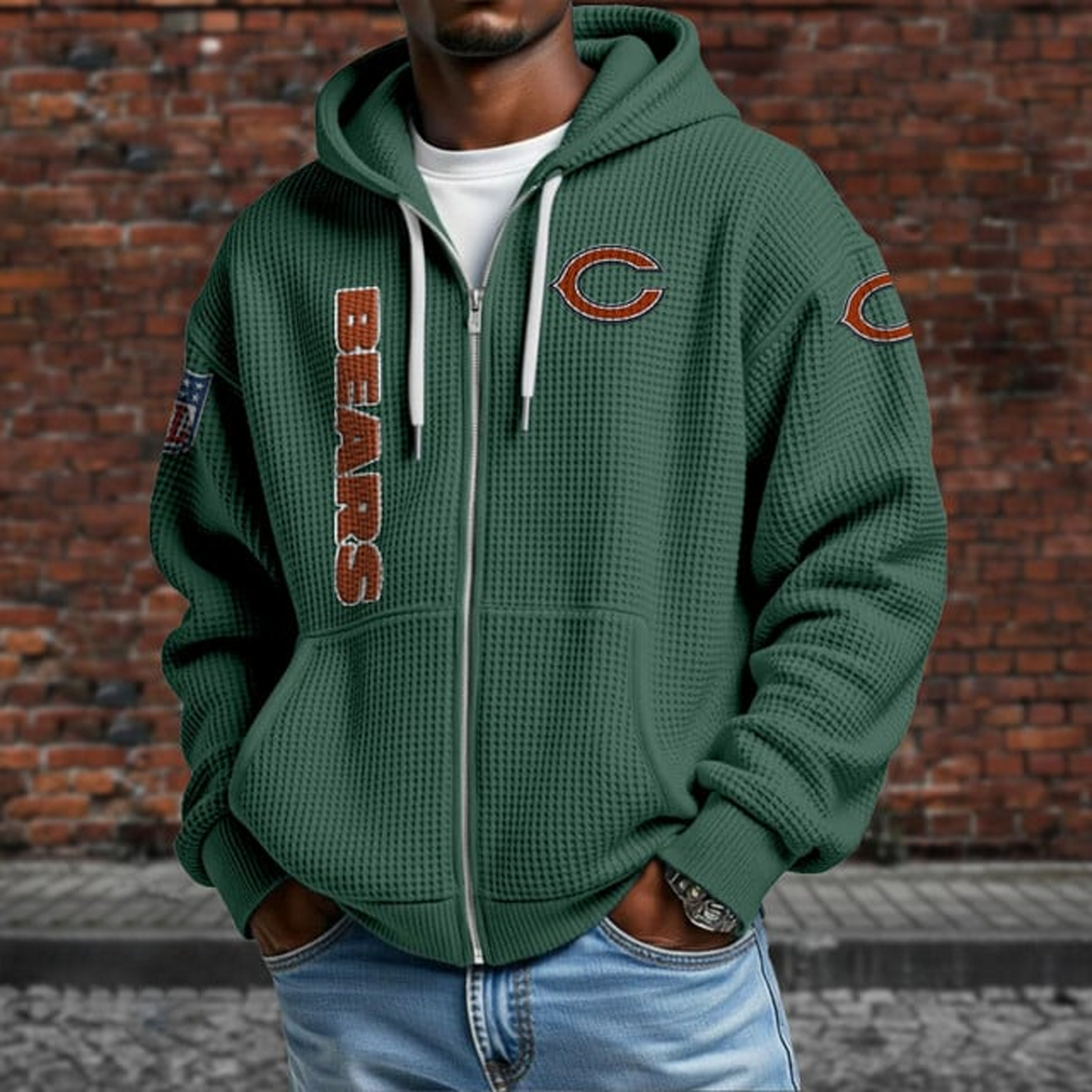 CHI X NFL Textured Lounge Zip-up Hoodie NAK NHT