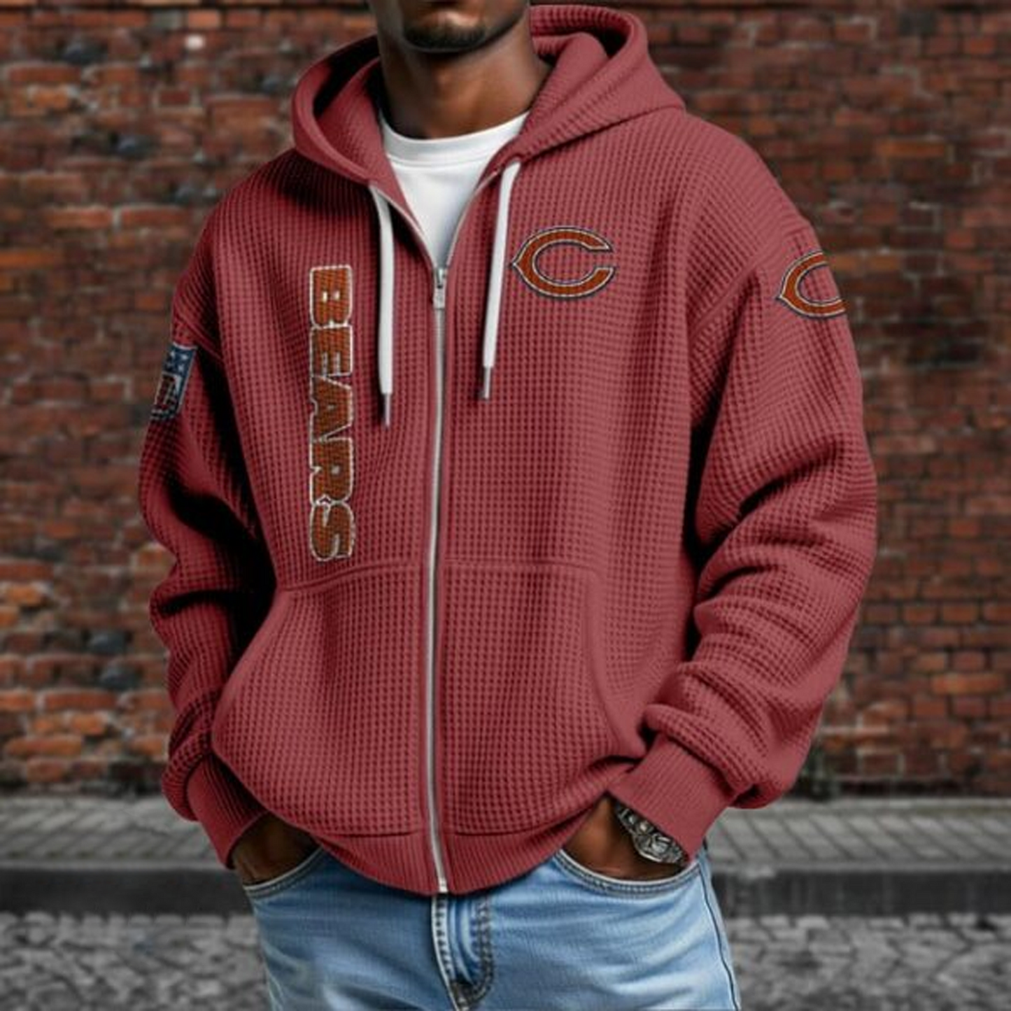 CHI X NFL Textured Lounge Zip-up Hoodie NAK NHT
