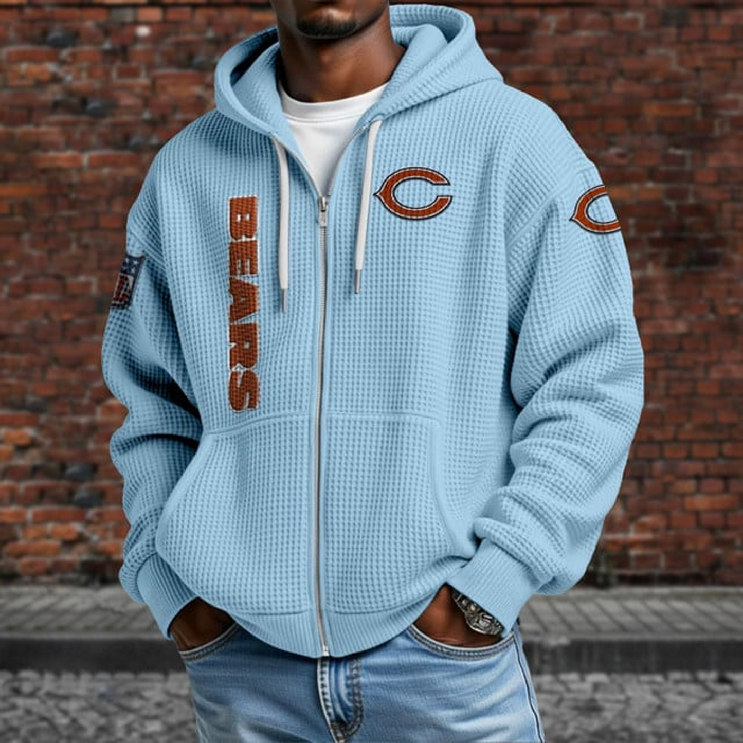 CHI X NFL Textured Lounge Zip-up Hoodie NAK NHT