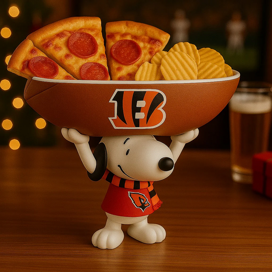 CIN X NFL Creative Football Team Snoopy Snack Tray NAK NHT