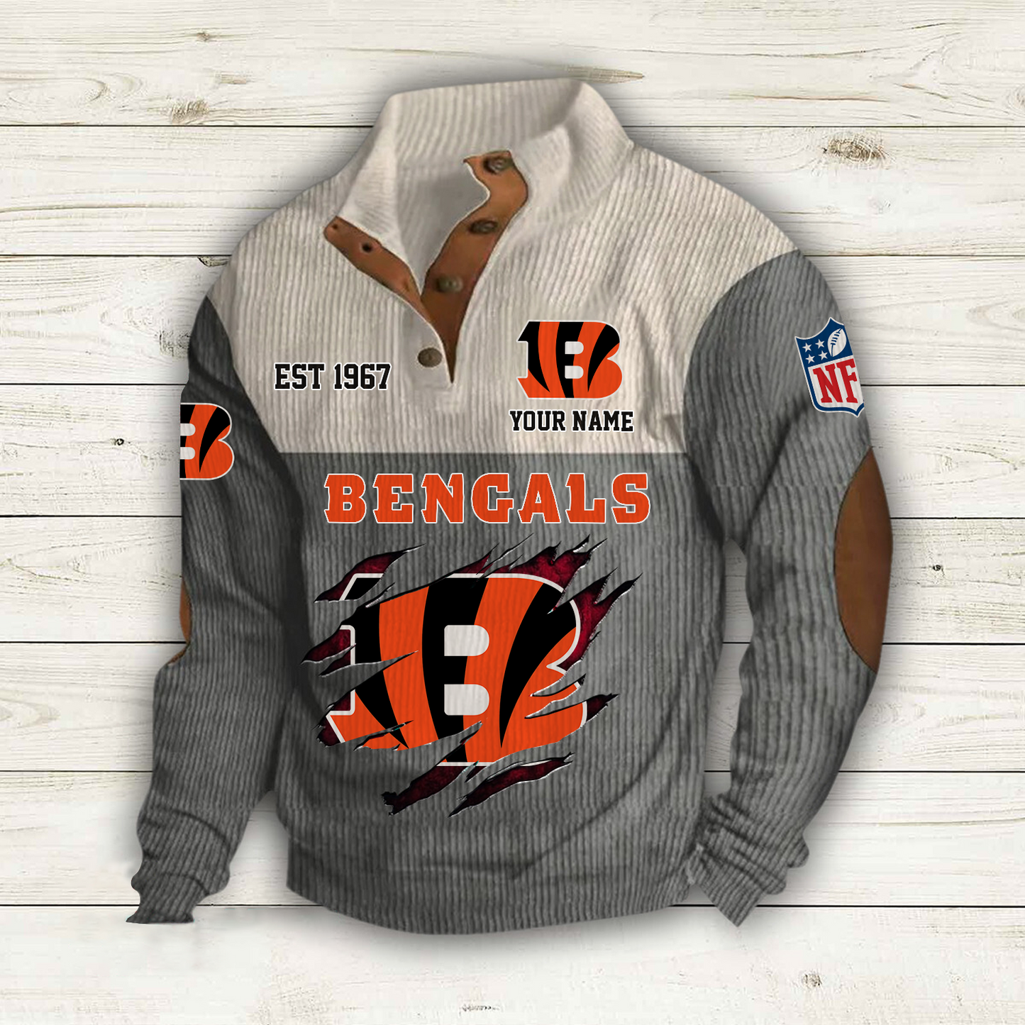 CIN x NFL Custom Name Sport Sweatshirt DatND DVT