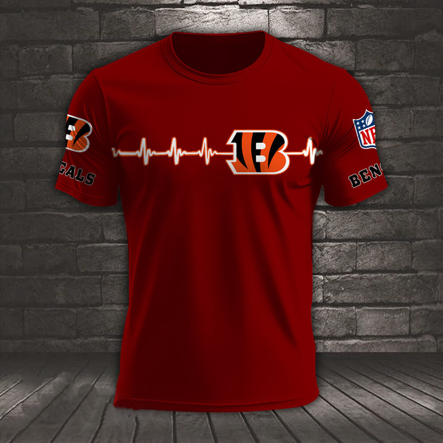 CIN x NFL Heart Rate Map Special 3D Shirt DatND ThuongNH