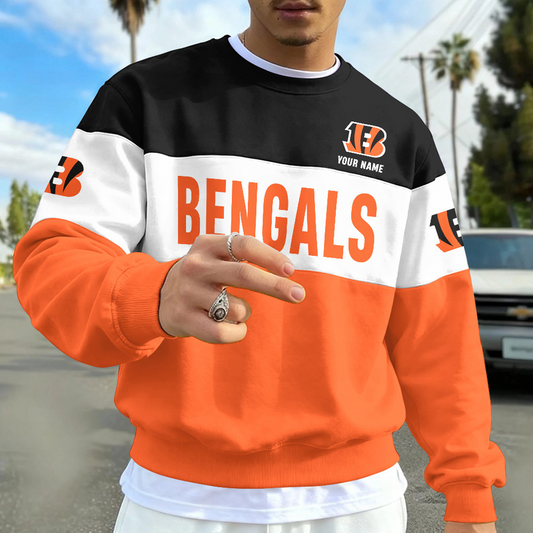 CIN X NFL Special NFL Long Sleeve Sweatshirt Custom Name Gift NAK NHT
