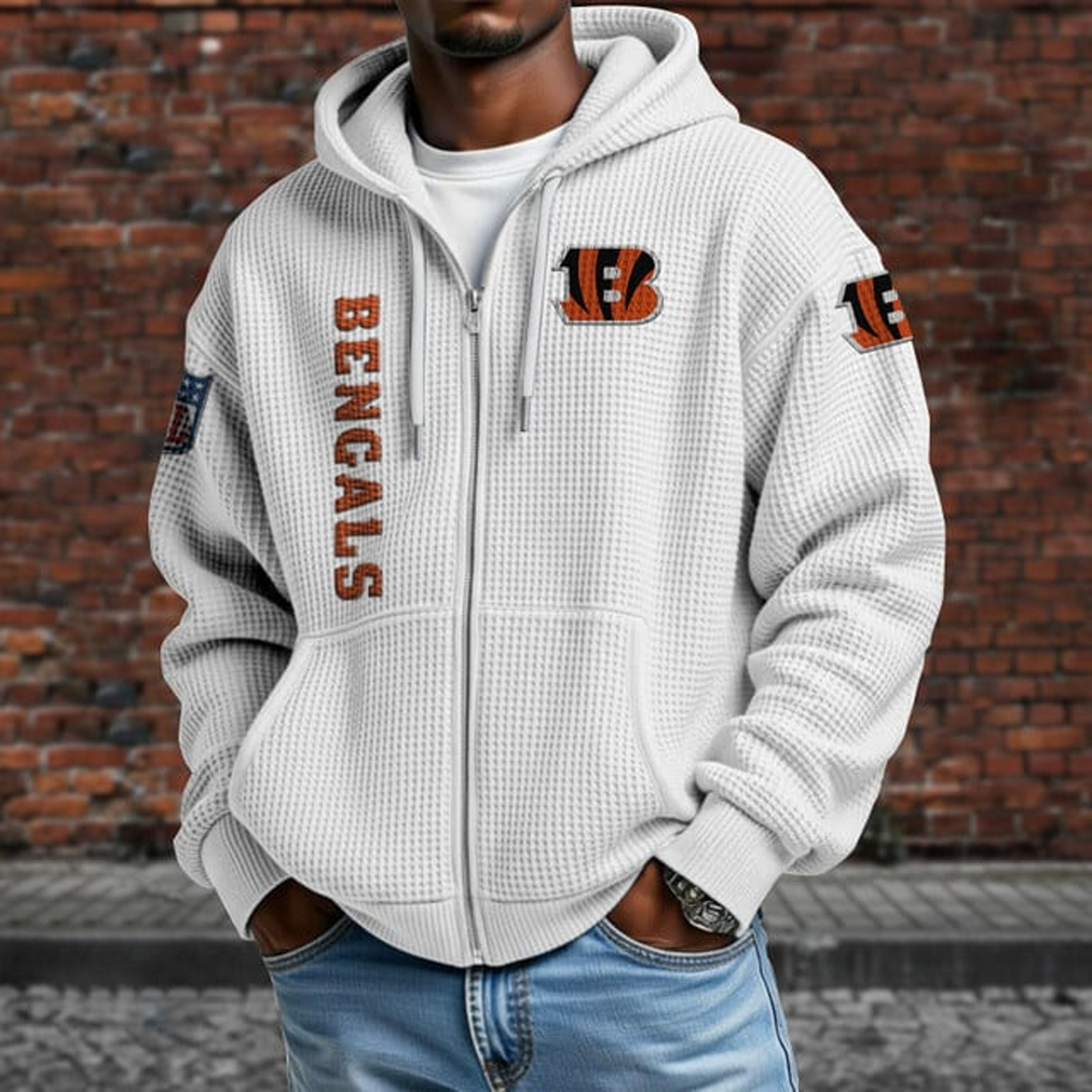 CIN X NFL Textured Lounge Zip-up Hoodie NAK NHT