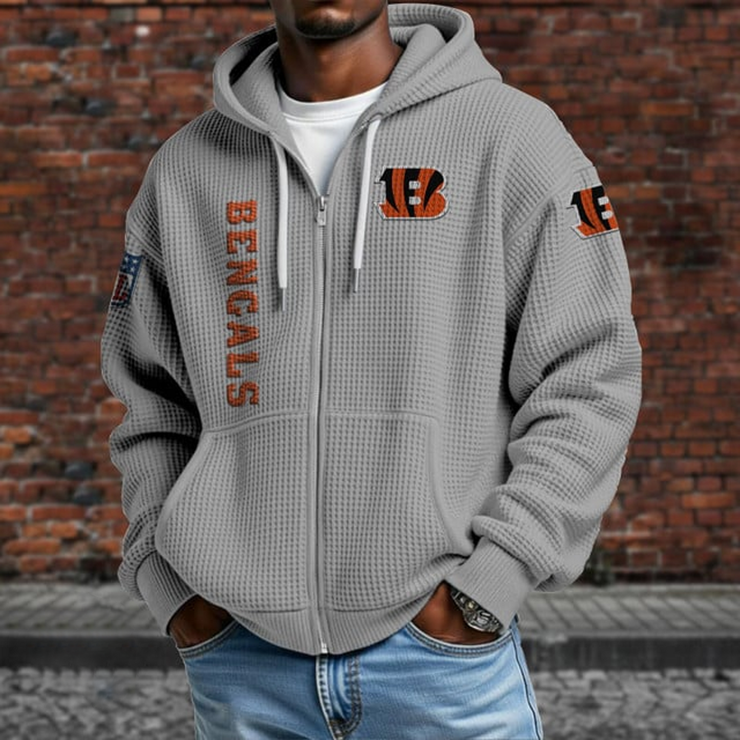 CIN X NFL Textured Lounge Zip-up Hoodie NAK NHT