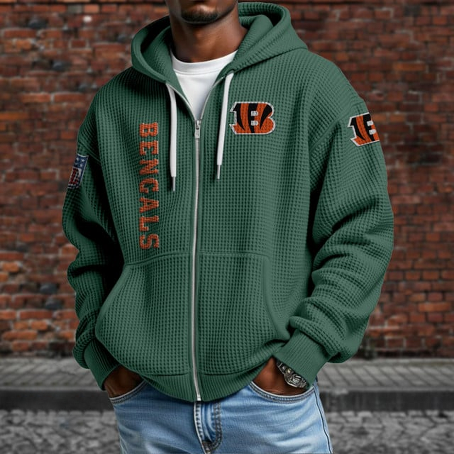 CIN X NFL Textured Lounge Zip-up Hoodie NAK NHT