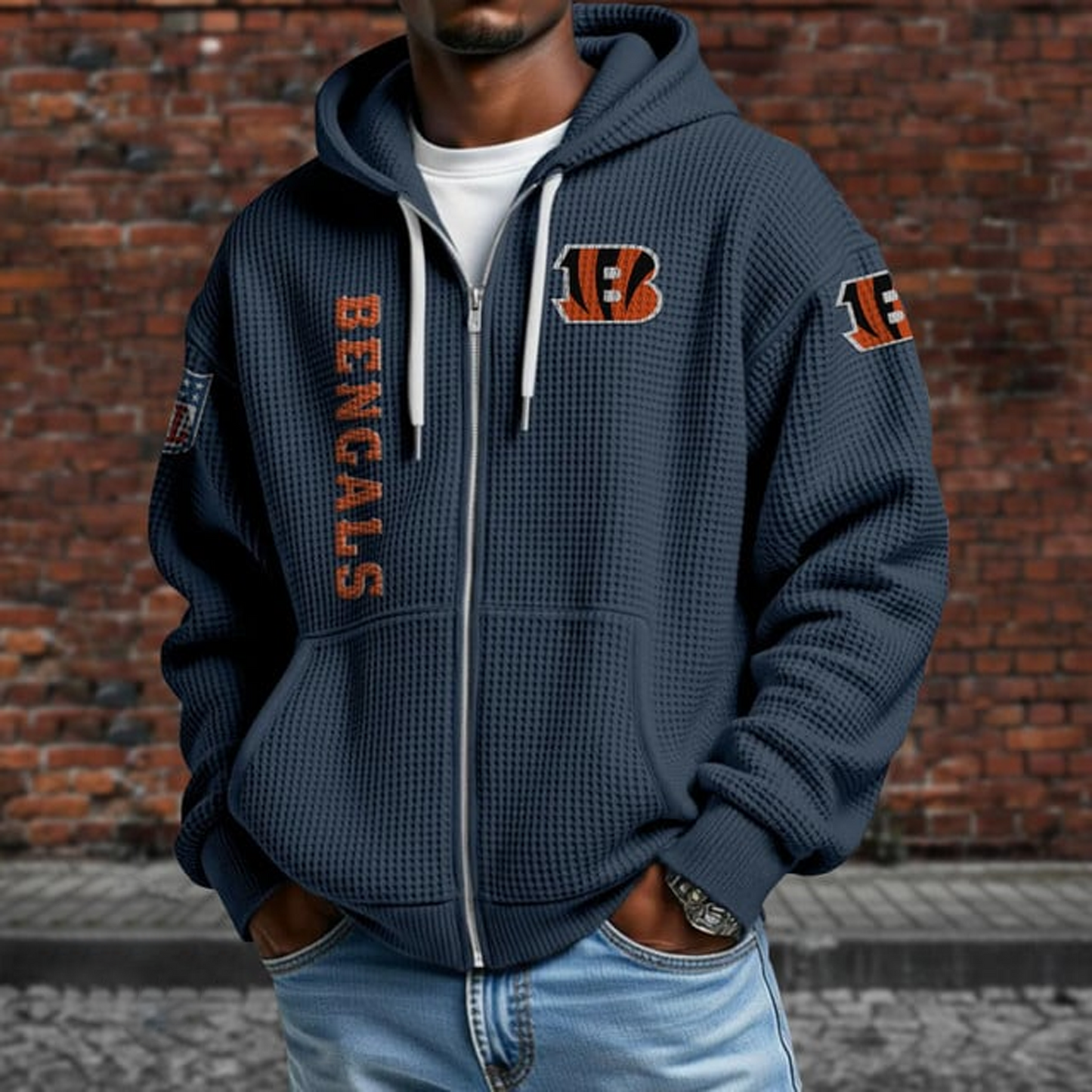 CIN X NFL Textured Lounge Zip-up Hoodie NAK NHT