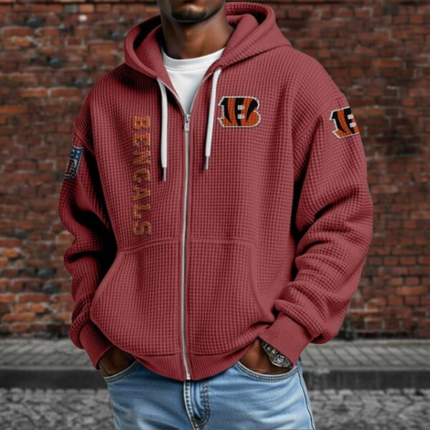 CIN X NFL Textured Lounge Zip-up Hoodie NAK NHT