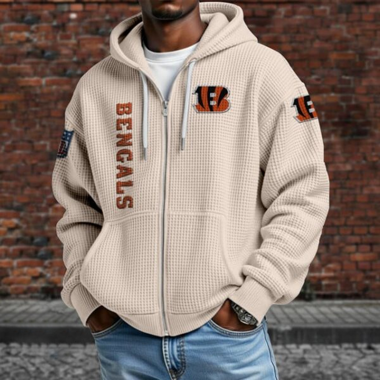 CIN X NFL Textured Lounge Zip-up Hoodie NAK NHT