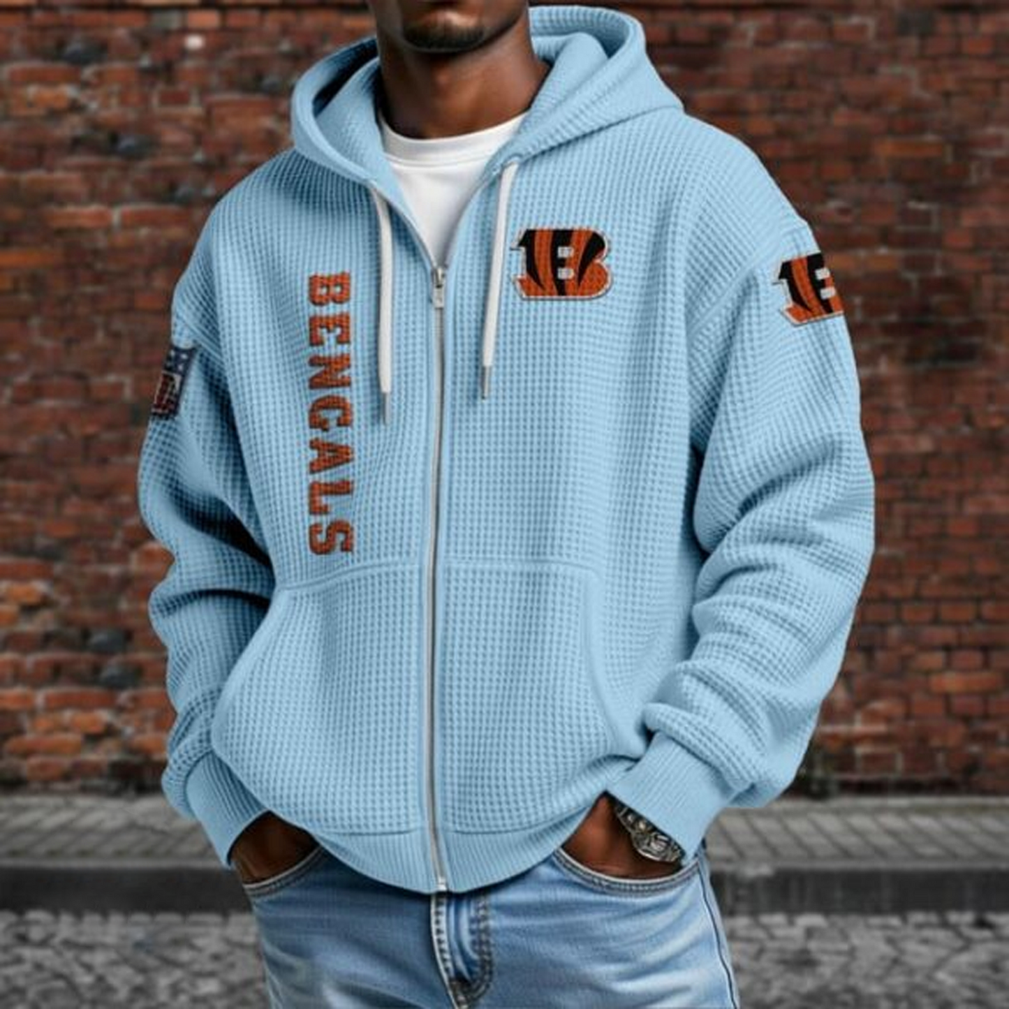 CIN X NFL Textured Lounge Zip-up Hoodie NAK NHT