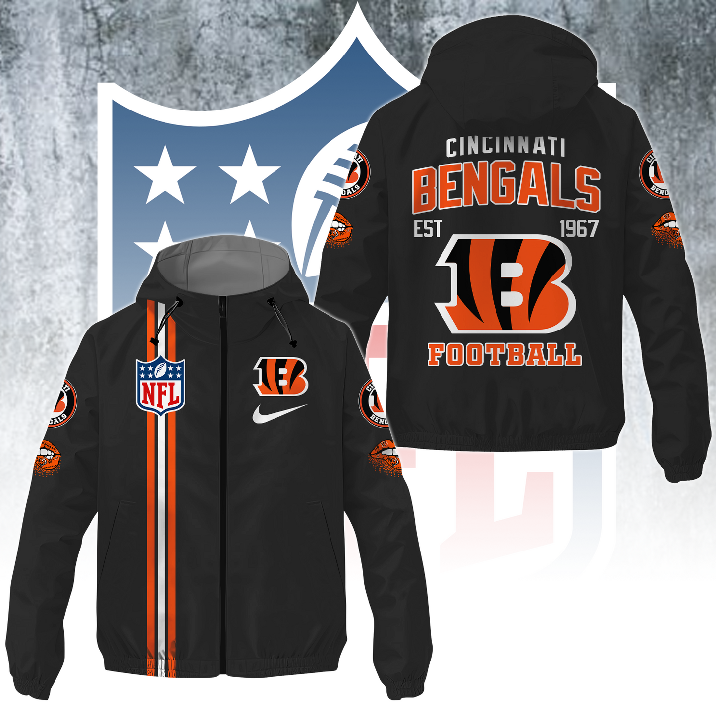 CIN x NFL Windbreaker Jacket DATND TANTD