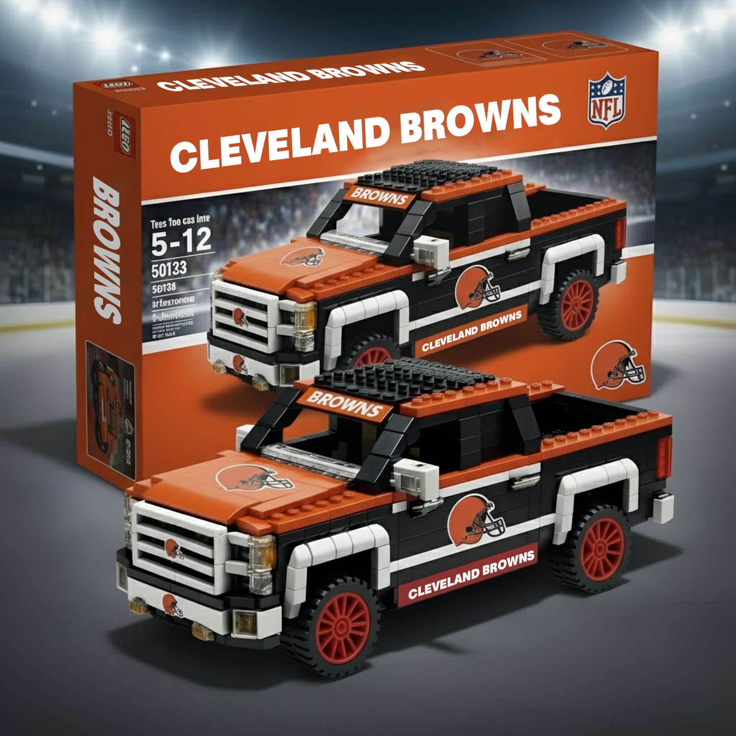 CLE  x NFL 3D Racing Truck Model Building Block Set V1 NAK NHT