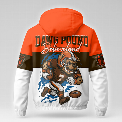 CLE Premium NFL Fan Pride Windbreaker Jacket DDT NTL