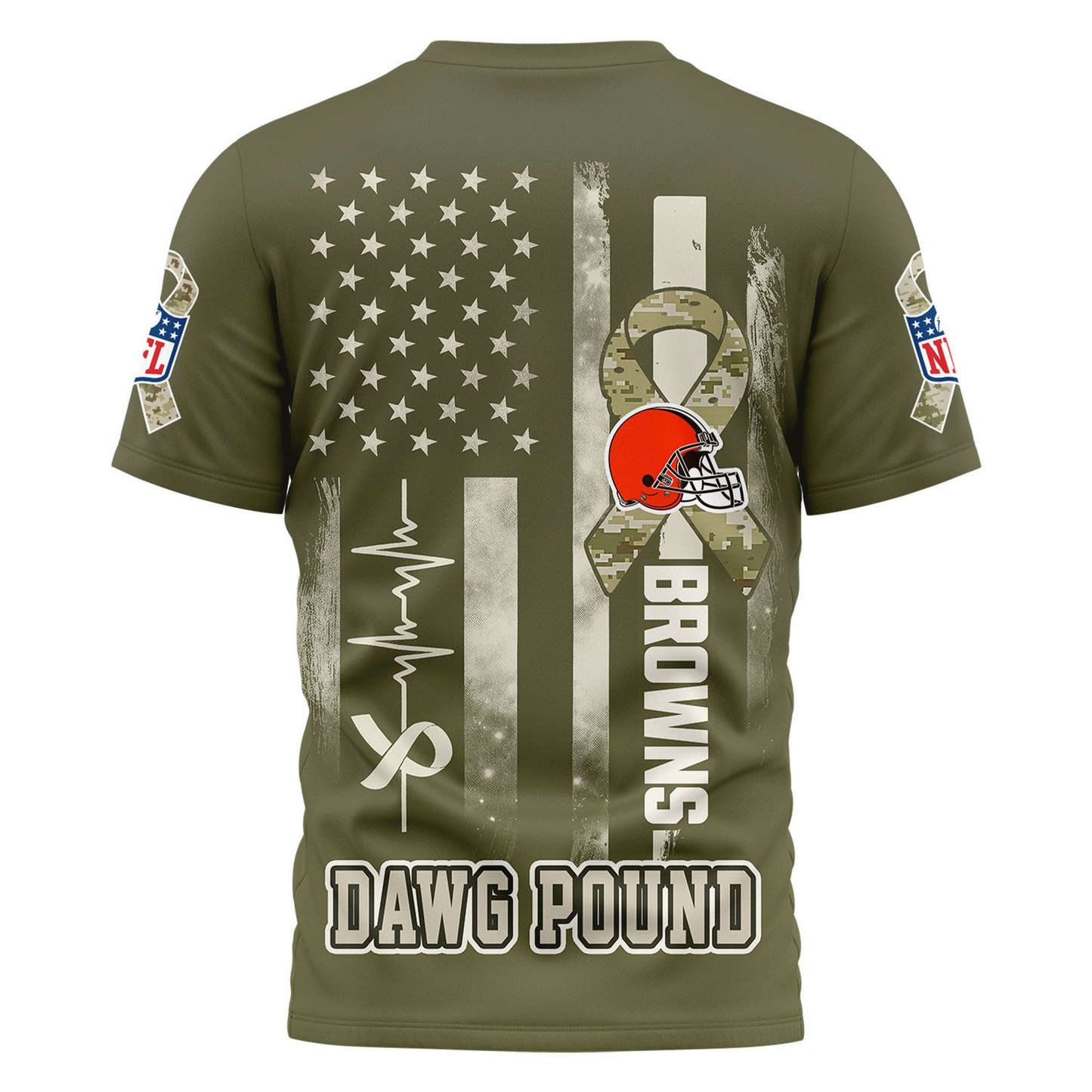 CLE Premium NFL Salute to Service Camo 3D Shirt DDT CTND