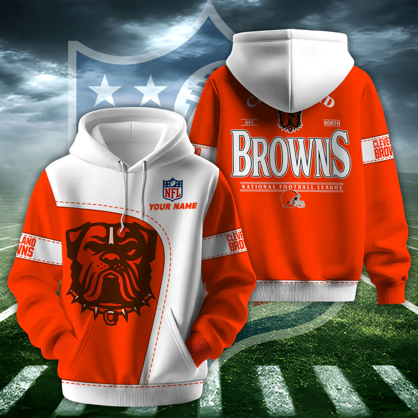 CLE X NFL Classic Logo Limited Edition Hoodie And Cap NAK NHT