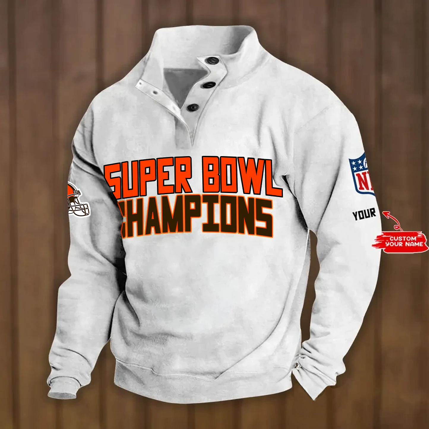 CLE x NFL Double Breasted Stand Collar Hoodies DATND TANTD