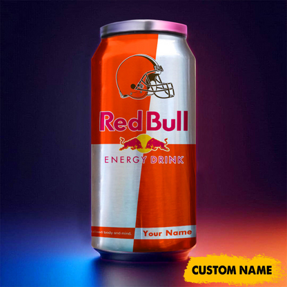 CLE x NFL Mix RedB Drink Can Tumbler Custom Any Name DATND TANTD