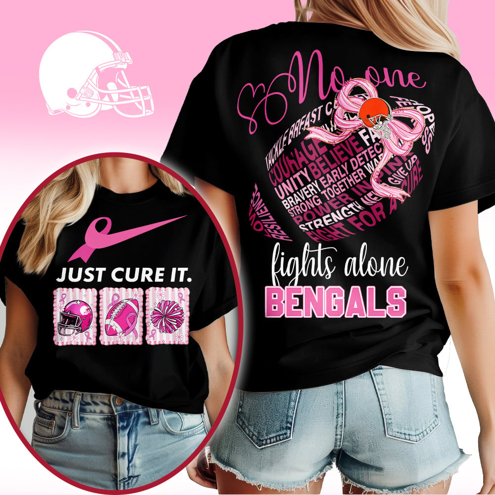 CLE x Premium NFL Breast Cancer Awareness T-Shirt DDT HLP