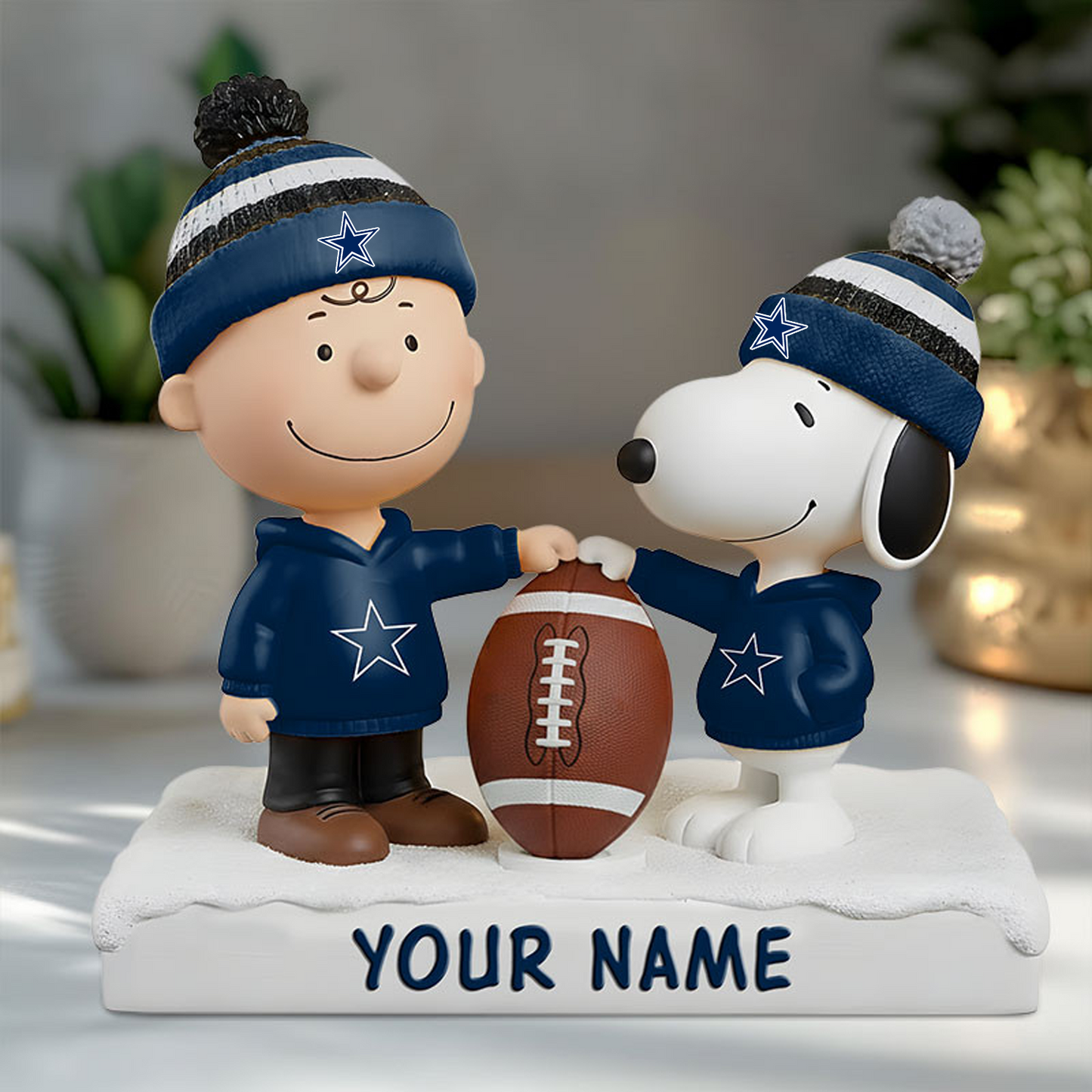 DAL X NFL And SnooPy Acrylic Block Plaque Custom Name Gifts NAK NHT