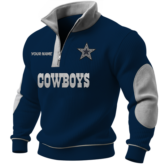 DAL x NFL PREMIUM LONG ZIP POLO SHIRT DATND TANTD