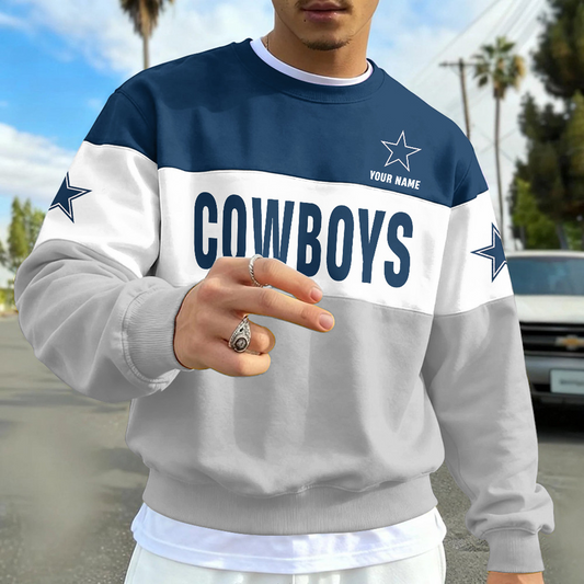 DAL X NFL Special NFL Long Sleeve Sweatshirt Custom Name Gift NAK NHT