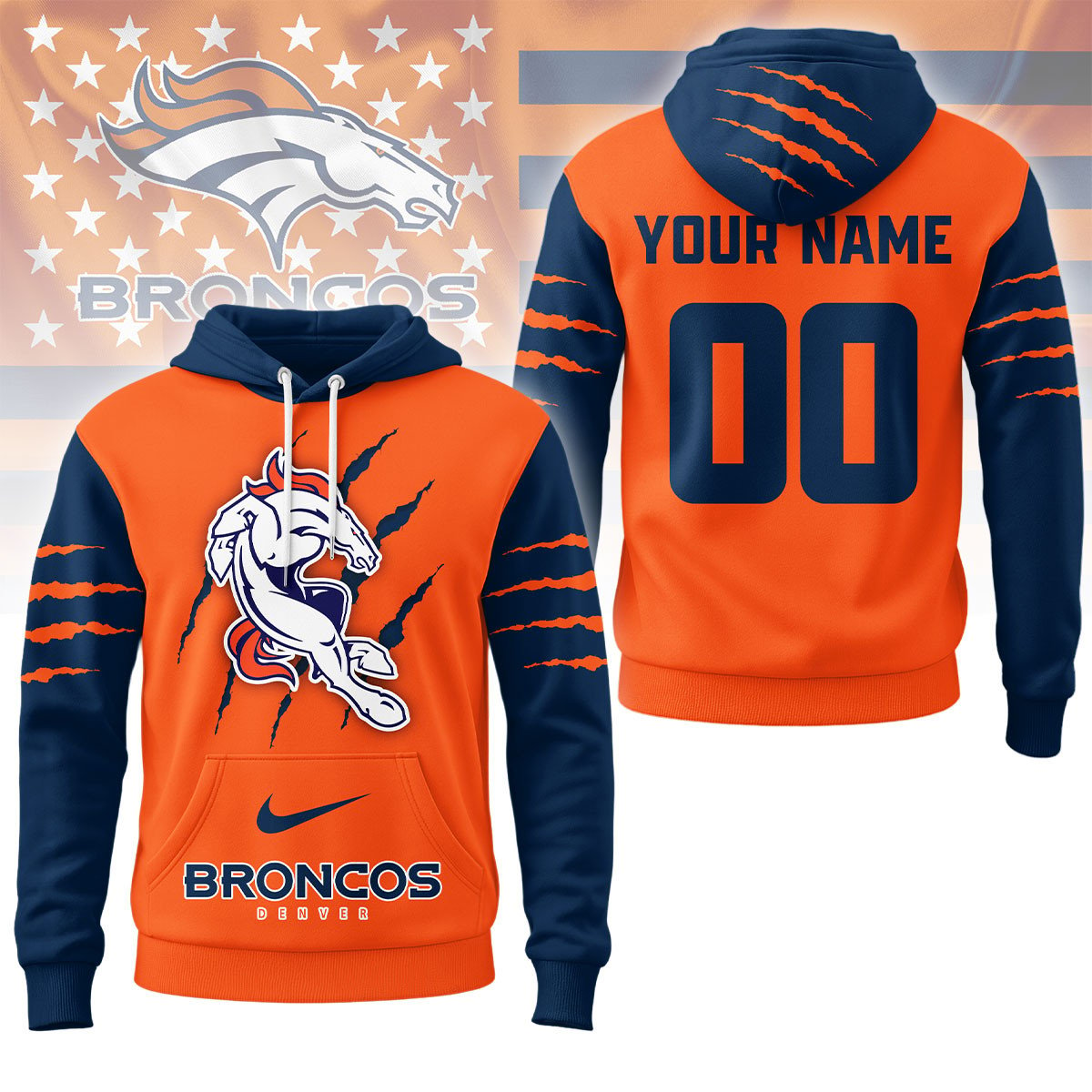 DB Premium NFL Fan Pride Claw Hoodie DDT CTND