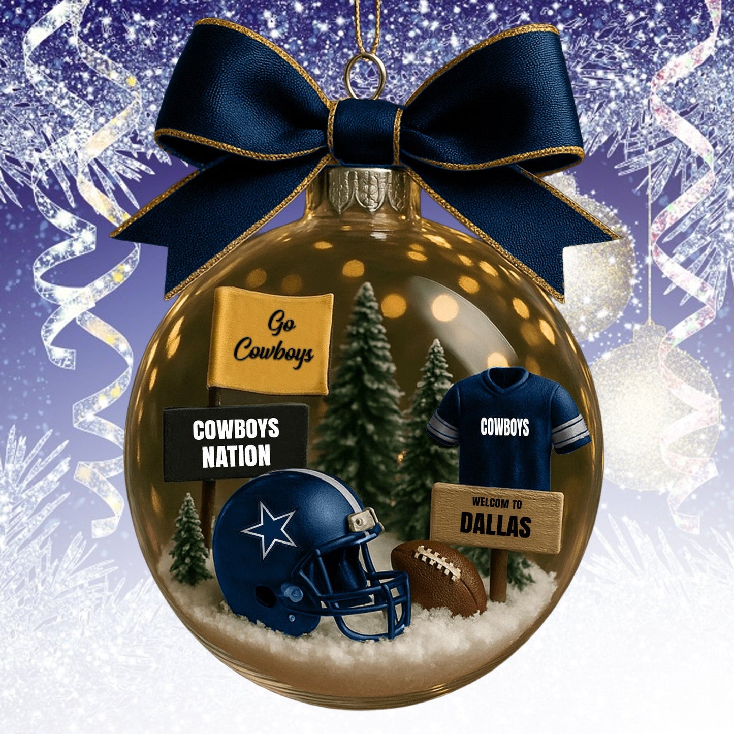 DC  NFL Acrylic Ball Ornament - Best Gift For Fans DDT CTND