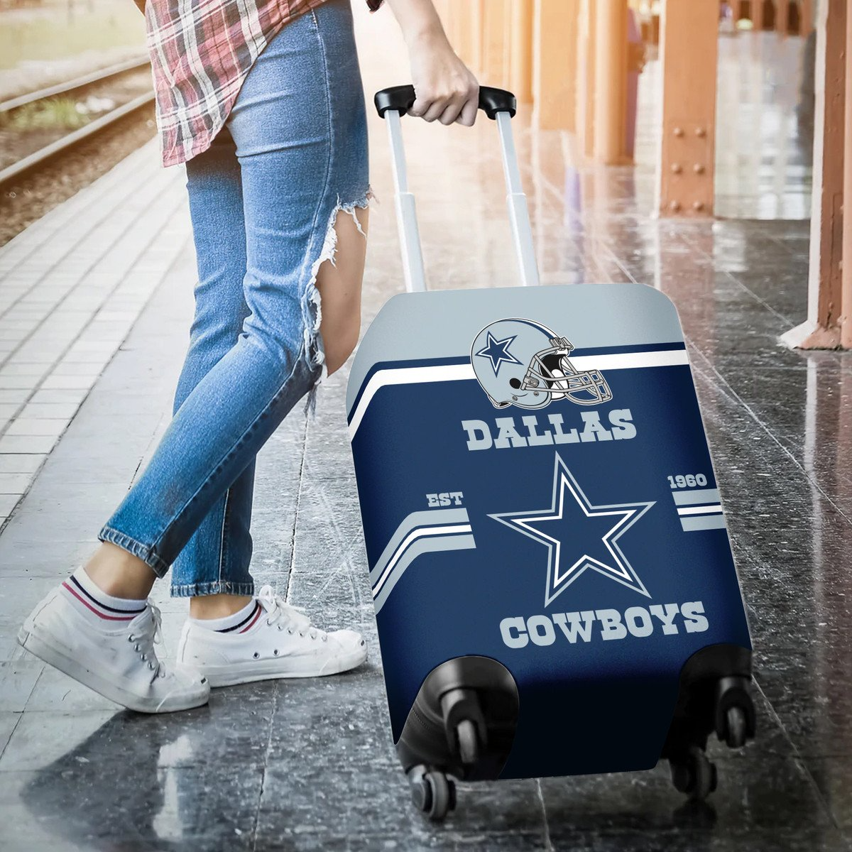 DC NFL Luggage Cover Suitcase Protector DDT NTL