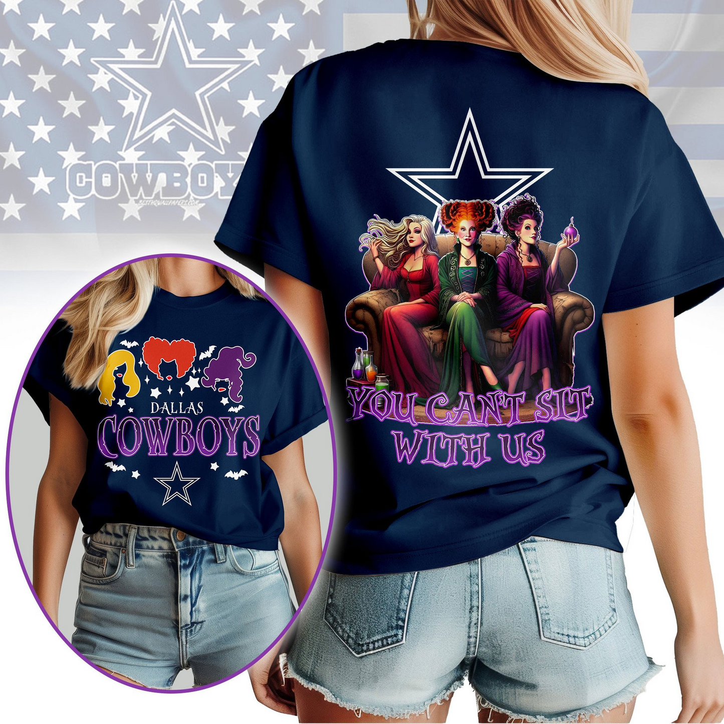 DC Premium NFL You Can't Sit With Us 3D T-shirt DDT NTL